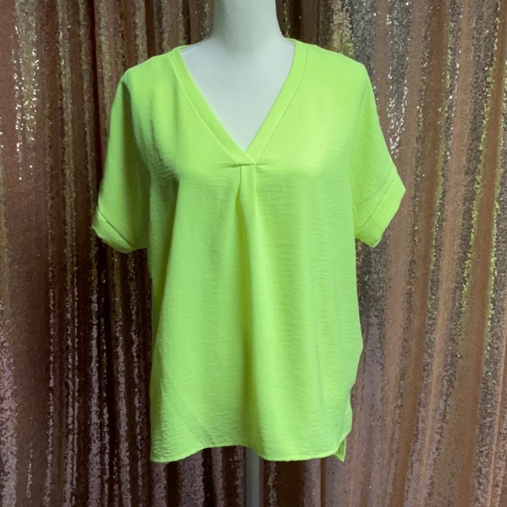 Neon Yellow Dreams Dressy Tee - Picture 6 of 10